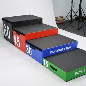 High Quality 4-in-1 Gym Training Equipment for Adults and Kids Soft Foam Plyometric Boxes