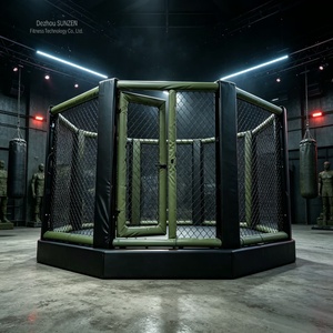 Heavy Gauge Metal Octagon MMA Cage Impact Resistant Fighting Cage