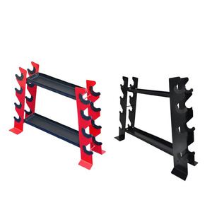 Compact Metal Dumbbell Rack Stable 3 Tier Weight Storage Stand