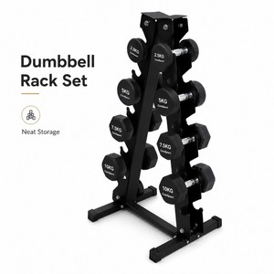 CooSport Fitness Multi-layer 10-Tier Dumbbell Storage Rack Stable Steel Gym Organizer