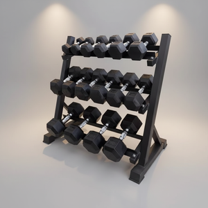 Dumbbell Rack + Hexagonal Dumbbell Set Commercial Gym Equipment Suitable For Home Gyms Various Weights Available Sold As A Set